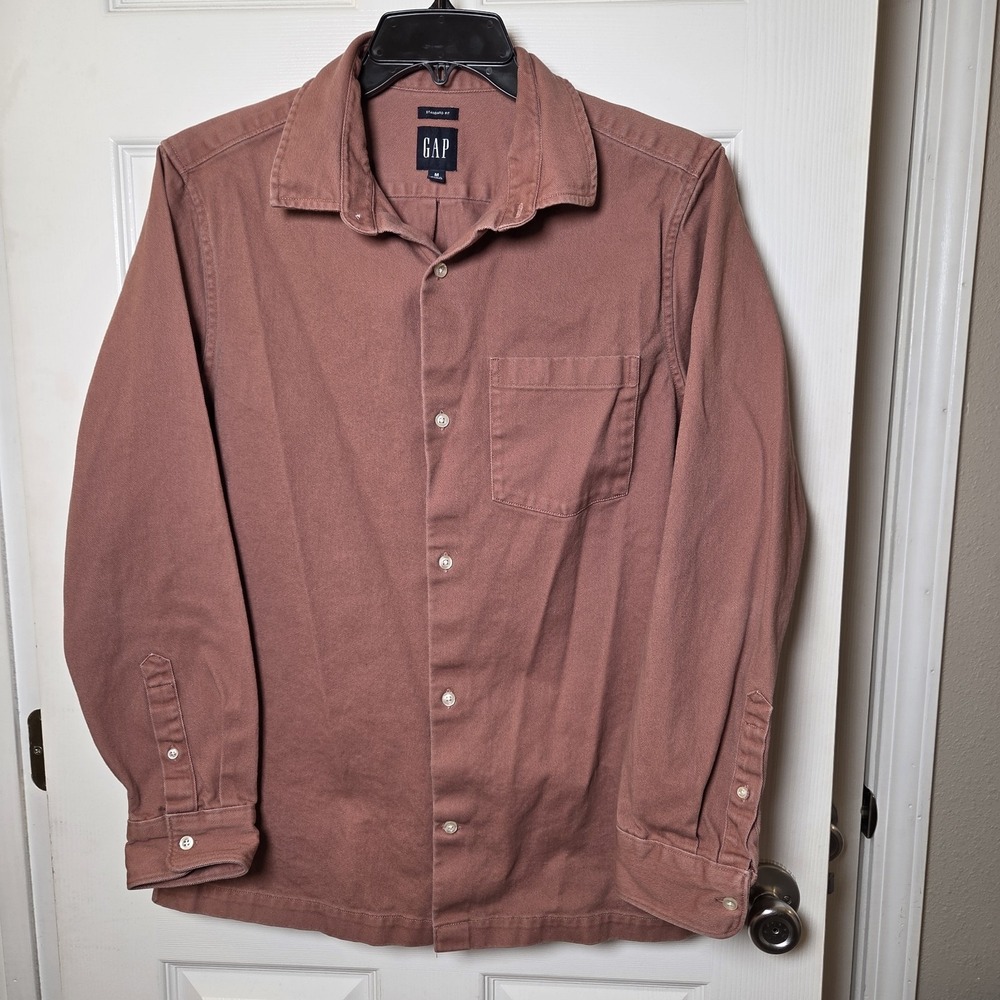 Gap men's sz M faded cedar transitional thick shirt/jacket casual 100% cotton